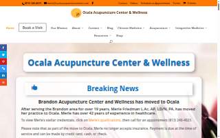 Ocala Acupuncture Center & Wellness website