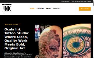 Ocala Ink Tattoo Studio website