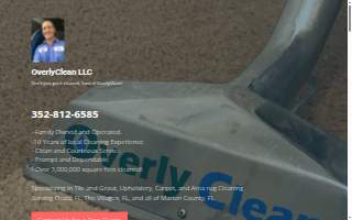 OverlyClean LLC Carpet, Upholstery, Tile, and Area Rug Cleaning website