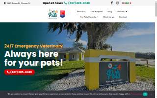 All4Pets Hospital website
