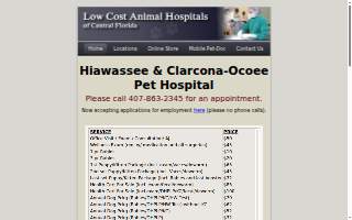 Hiawassee & Clarcona-Ocoee Pet Hospital, LLC website