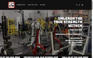 Iron Core Gym website