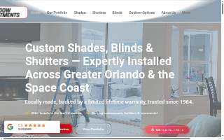 VU Window Treatments by Verticals Unlimited website