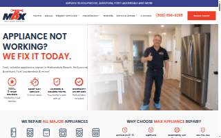 Max Appliance Repair of Hallandale Beach website
