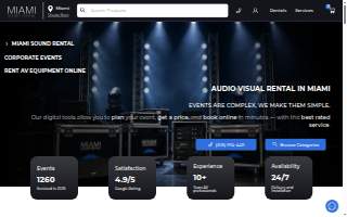 Miami Sound Rental website