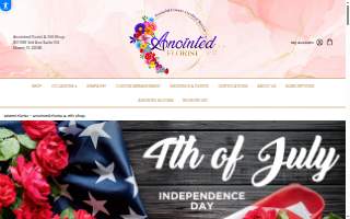 Anointed Florist & Gift Shop website