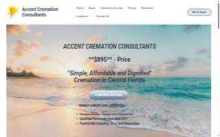 Accent Cremation Consultants website