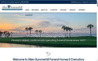 Allen-Summerhill Funeral Homes of Orange City website