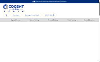 Cogent Bank website