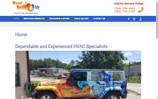 Heart Heating and Air website