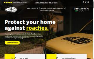 Holder Pest & Termite Control of Orange City website