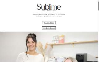 Sublime Wax & Beauty Bar website