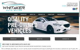 Whitaker Auto Sales website