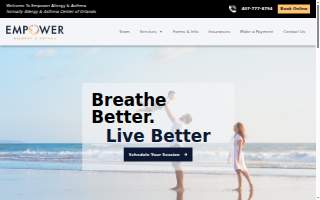 Empower Allergy & Asthma website