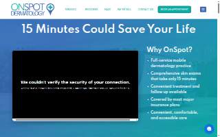 OnSpot Dermatology of Orlando website