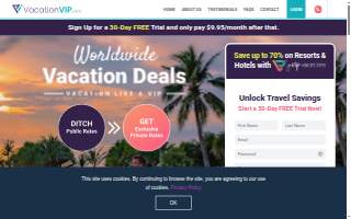 VacationVIP.com website
