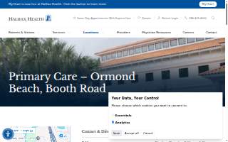 Halifax Health - Primary Care Ormond Beach website