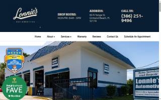 Lonnie's Automotive website