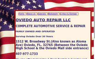 Oviedo Auto Repair website
