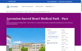 Ascension Sacred Heart Medical Park - Pace website