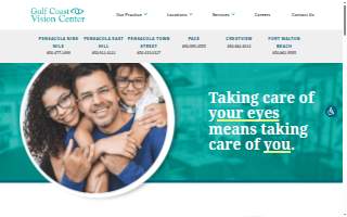 Gulf Coast Vision Center of Pace website