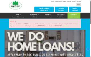 Harvesters Credit Union of Pace website