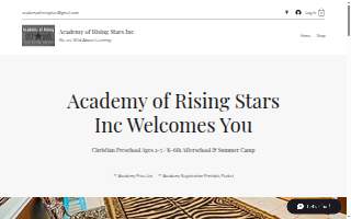 Academy of Rising Stars Inc website