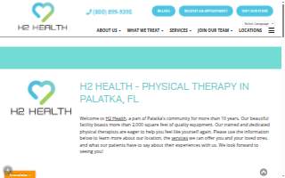 H2 Health- Palatka website
