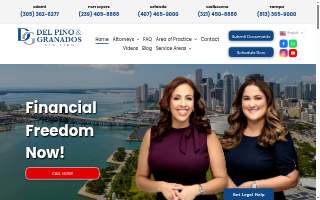 Del Pino & Granados Law Firm website