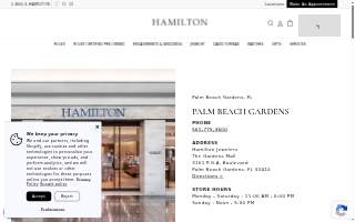 Hamilton Jewelers website
