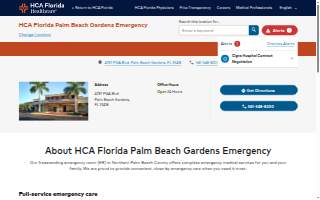 HCA Florida Palm Beach Gardens Emergency website