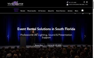 Vivid Source Events and Rentals of Palm Beach Gardens website