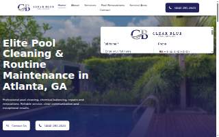 Clear Blue Pool Services website