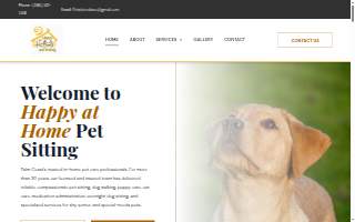 Happy at Home Pet Sitting website