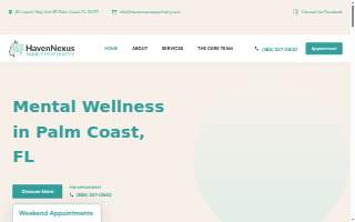 HavenNexus Family Psychiatry of Palm Coast website