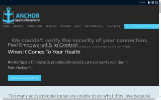 Anchor Sports Chiropractic website