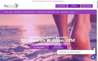 Bay Breeze Foot & Ankle Specialists website