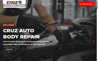 Cruz Auto Body Repair website