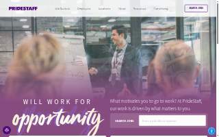 PrideStaff website