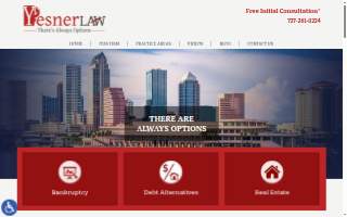 Yesner Law - Tampa Bankruptcy Lawyer of Palm Harbor website