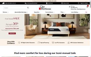 City Mattress website