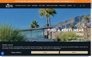 Koffi North Palm Springs website