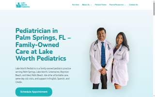 Lake Worth Pediatrics of Palm Springs website