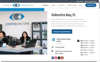 Clarin Eye Care Center website