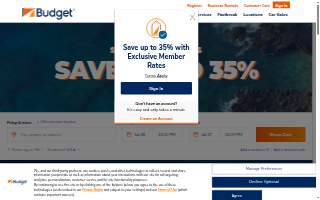 Budget Truck Rental of Panama City Beach website