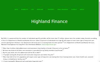 Highland Finance website