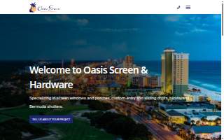 Oasis Screen Co website
