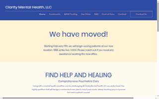 Clarity Mental Health, LLC website