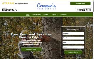 Creamer's Tree Service website