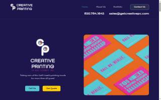 Creative Printing of Bay County, Inc website
